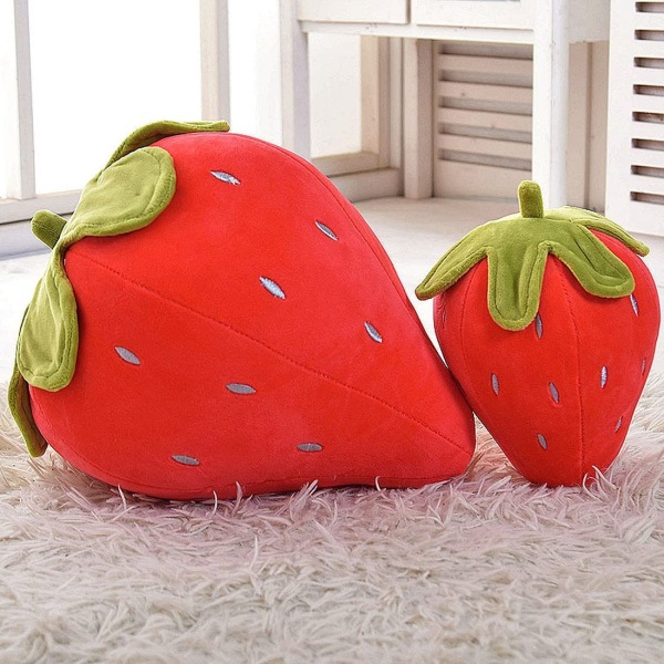 Söta frukt barn kudde fyllda jordgubbar plysch kuddar Super So