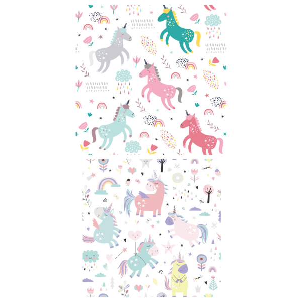 4 STK Wall Stickers The Unicorn Wall Stickers Mural Decals for Be