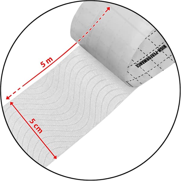 3 rullaa kinesioteippausta 5m x 5.0cm Eri värejä E-kirja Sovellus