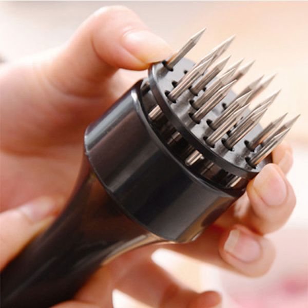 Kødhammer, 1 stk. sort hammer med metalspids, dobbeltsidet