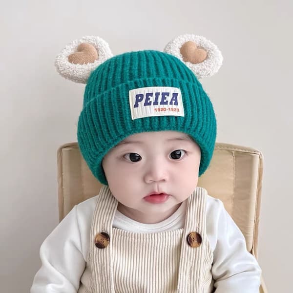 Børne hue Efterår og vinter ny baby pullover hue Tyk