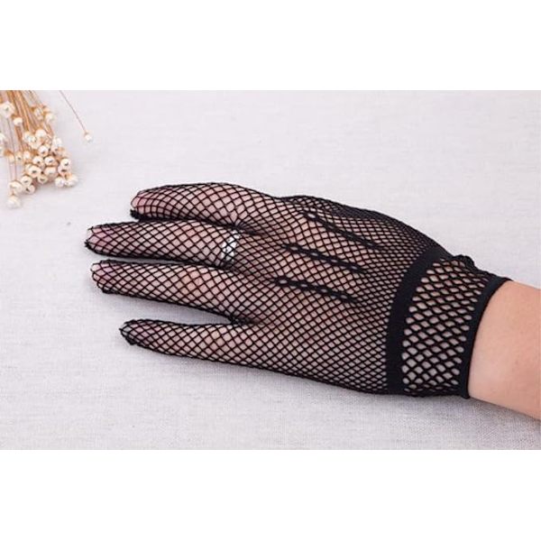 Sorte - Net Handsker - Lange Net Handsker