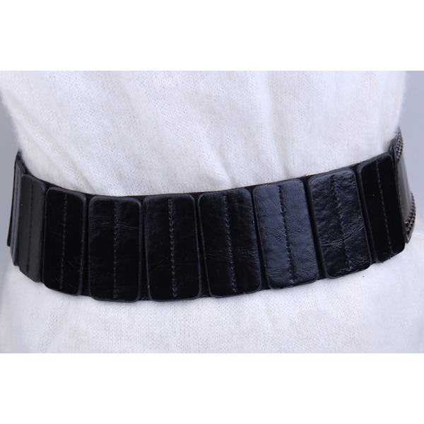 Bred elastisk stretchbar metallpigget borrelåsbelte