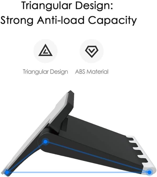 Sæt med 2 sorte mini-laptopstativer, usynligt laptopstativ, foldbart