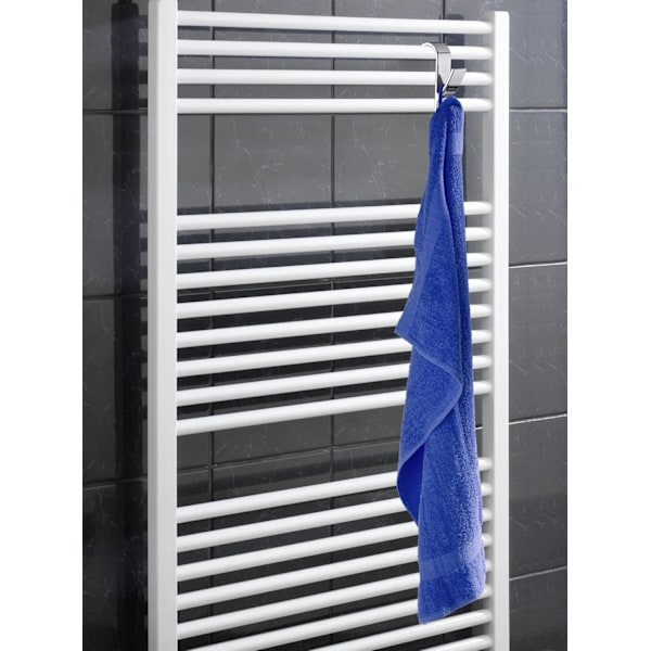 Set med 4 st hängande krokar, ABS-plast 2,5 x 10,5 x 7 cm, krom