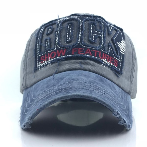 ROCK Broderad basebollkeps Bomullsanka keps Utomhus solhatt