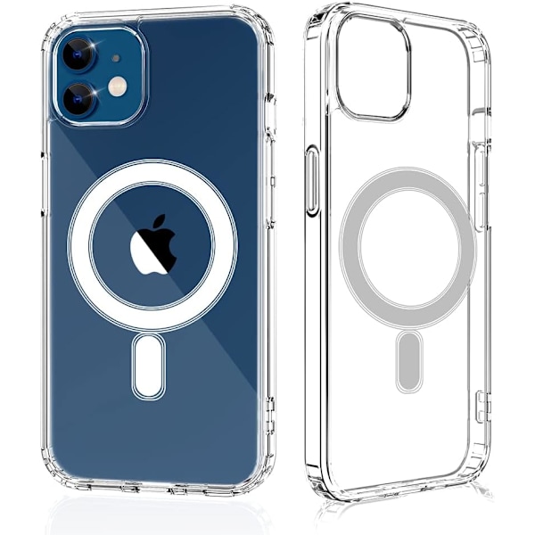 Magnetiskt Stötsäkert Trådlöst Laddningsskal för 15 Pro Max - Transparent