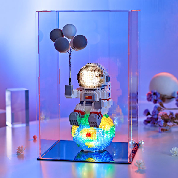 Rymd Micro Byggstenar Rymdfigurer Astronaut med