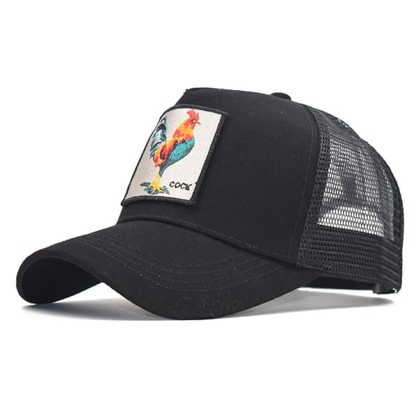 Unisex Dyrebrodert Baseball Cap Justerbar Mesh Snapback