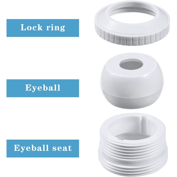 Pool jet dyse 3/4\" SP1419d flow indløbsfitting (1/2\") 6 pcs