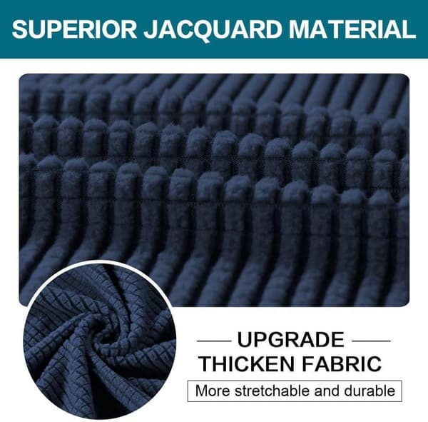 4-delers Sofadeksel for 3-seters Sofa, Sofa Trekk Myk Sofa Deksel (Marineblå)