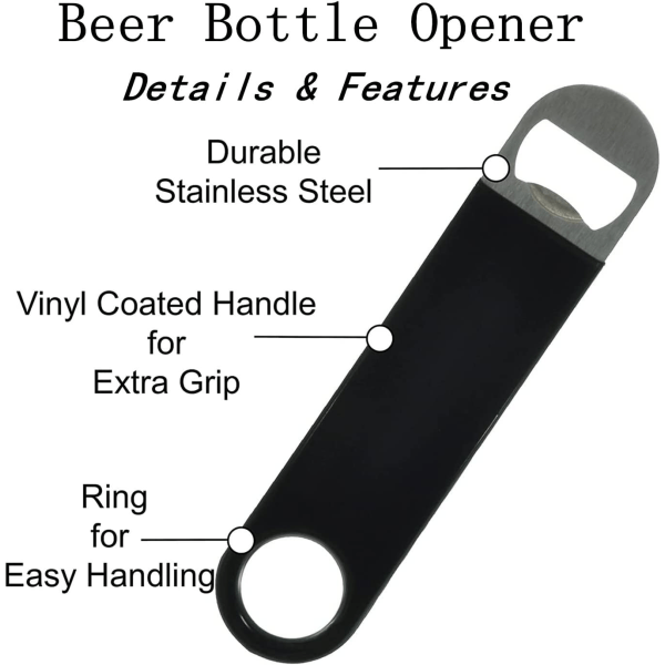 4 STK øl flaskeåbnere, bar nøgle til bartender, enkel og eff