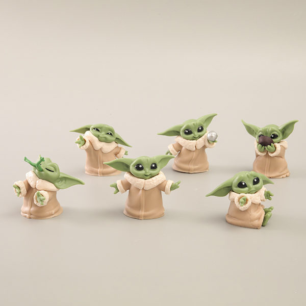 6 Star Wars Toy Master 5-6cm Baby Yoda Darth PVC Action Figu