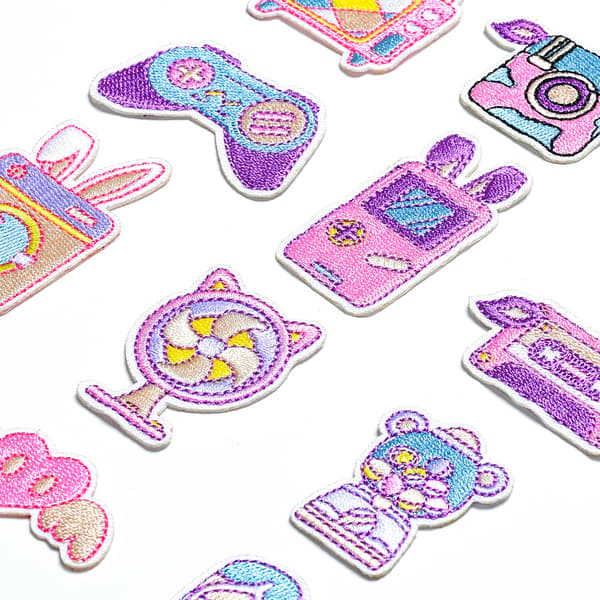12 broderte DIY-produsenter lapp klær lapp broderi e