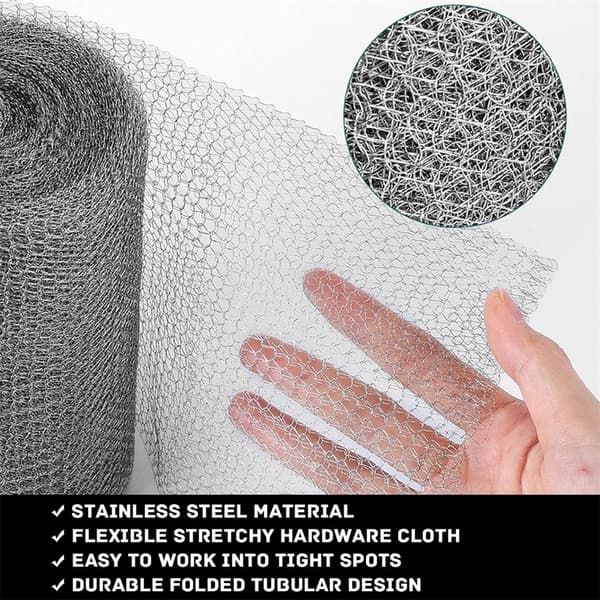 Trädgårdsnät, rostfritt stål (12,7 cm * 9 m)