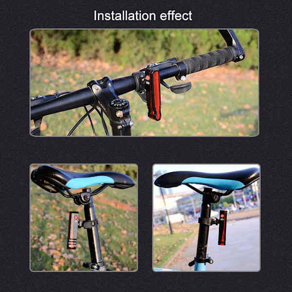 1 stk. Blinklys Kontrol Lys Cykel Baglygte Led Lys Cykel