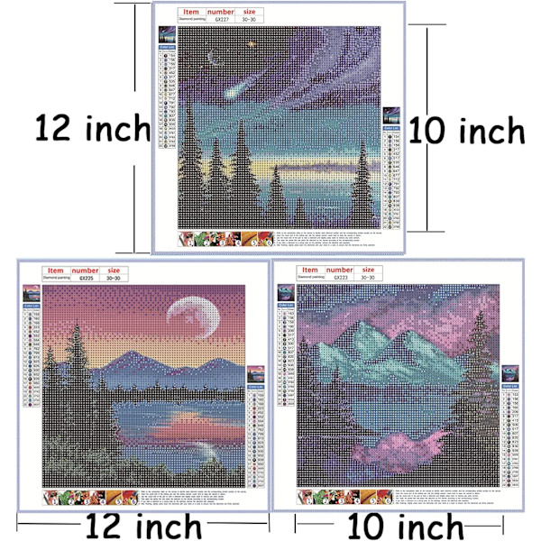 9-osainen timanttimaalaus, DIY 5D timanttimaalaussarjat aikuisille