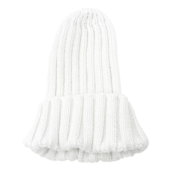 1kpl Valkoinen talvisyksyn naisten hattu Lämpimälippu, casual hattu