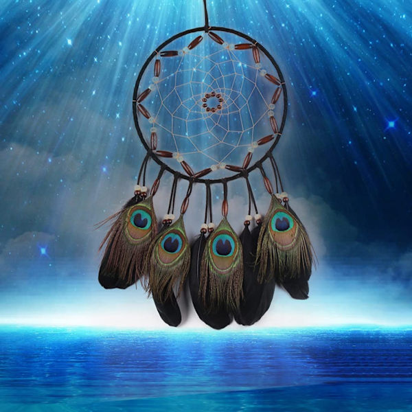Fjærdreamcatcher Nett Håndnett Madmade Nett Håndnett Henge