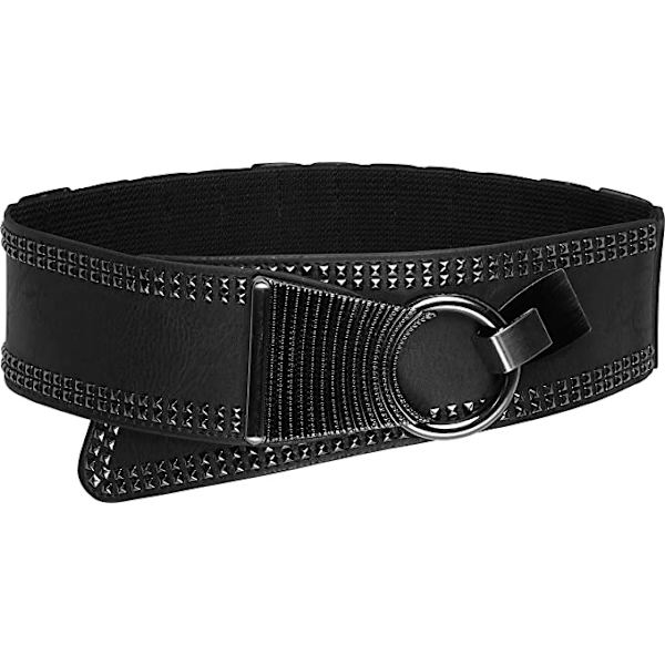 Bred elastisk stretchbar metallpigget borrelåsbelte