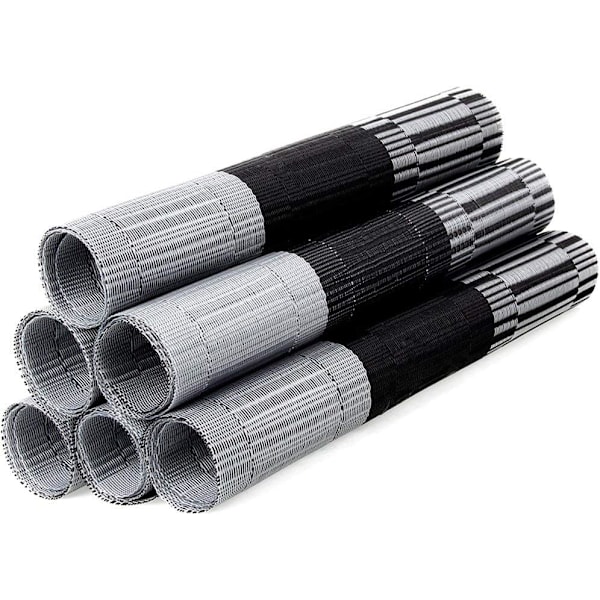 Sølvgrå - Sklisikre PVC-brikker Vaskbare brikker (45x30cm)
