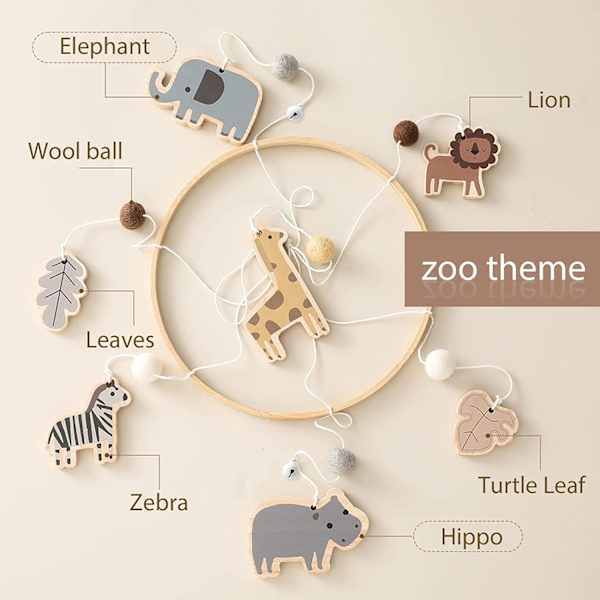 Promise Babe Baby Mobile Animal Chimes med filtbollar Giraff L