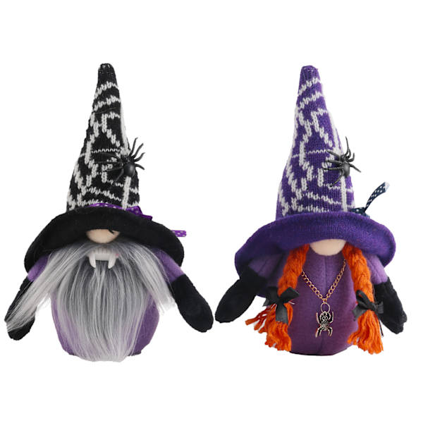 2 stk. Lilla+sort dværg dekoration Halloween fest dekoration Ha