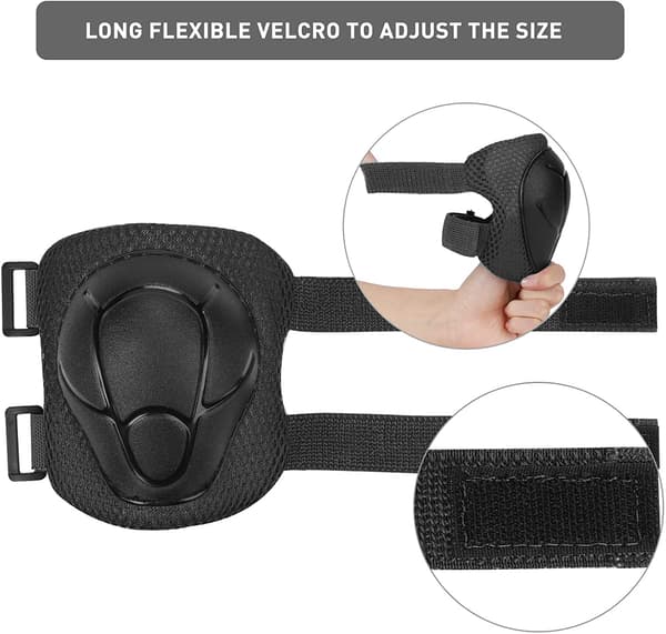 Knäskyddssats för barn, 6 i 1-kit Skyddsutrustning Knä armbåge skydd