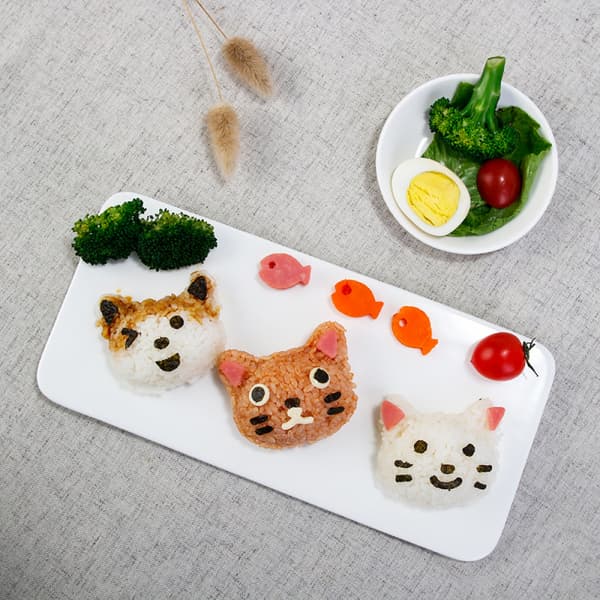 Tegneserie kat risform bento sushiform DIY køkken risbold tangform sæt