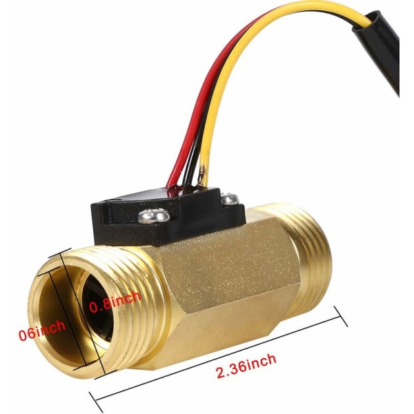 Vandstrømsensor Flow Meter Fluid Meter Vandstrømskontakt 60mm G