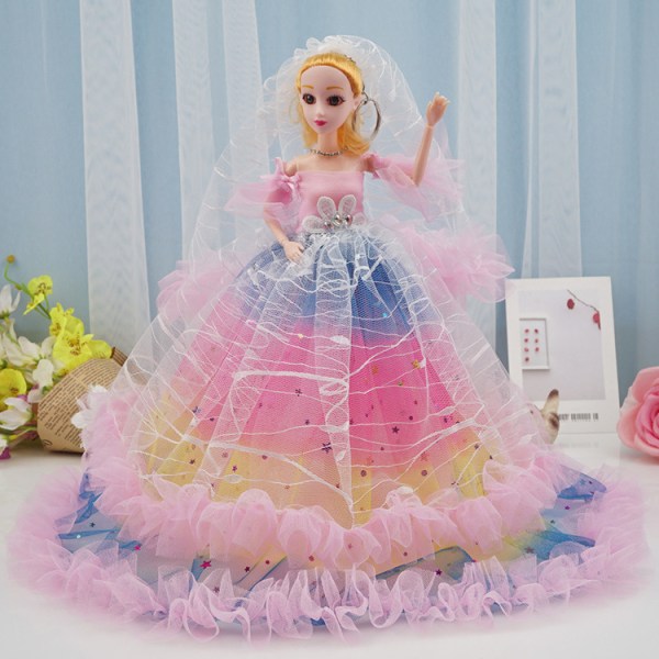 One (pink, height 40cm) cloth doll children's toy，Barbie Princes