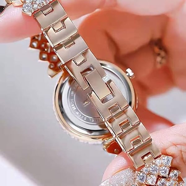 Dames Urværk med Diamanter - Mode Casual Kvartsur - Dameur