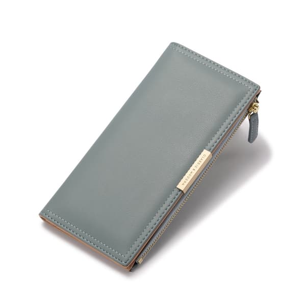 Erittäin ohut lompakko nahkainen RFID-estokorttikotelo Blue