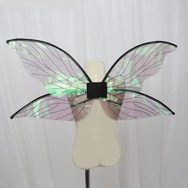 Pige Butterfly Vinger Børn Fe Vinger Glitrende Transp