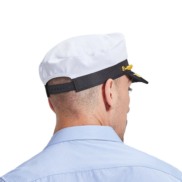 Navy Marine Admiral Style Hat - Justerbar