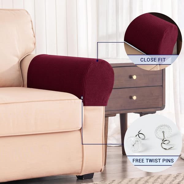 Stretch Armrest Covers Spandex Arm Covers for Chairs Couch S