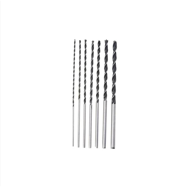 Hopeapitkät poranterät 7 kpl 4MM 5MM 6MM 7MM 8MM 10MM 12MM X 300MM Puuporanterät, 1V