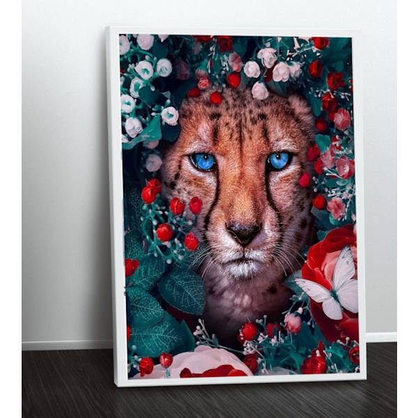 30x40cm, leopardi 5d timanttimaalattu strassi-kirjontakanvas