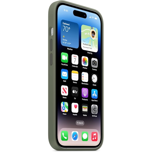 iPhone 14 Pro silikonecover med MagSafe - Oliven