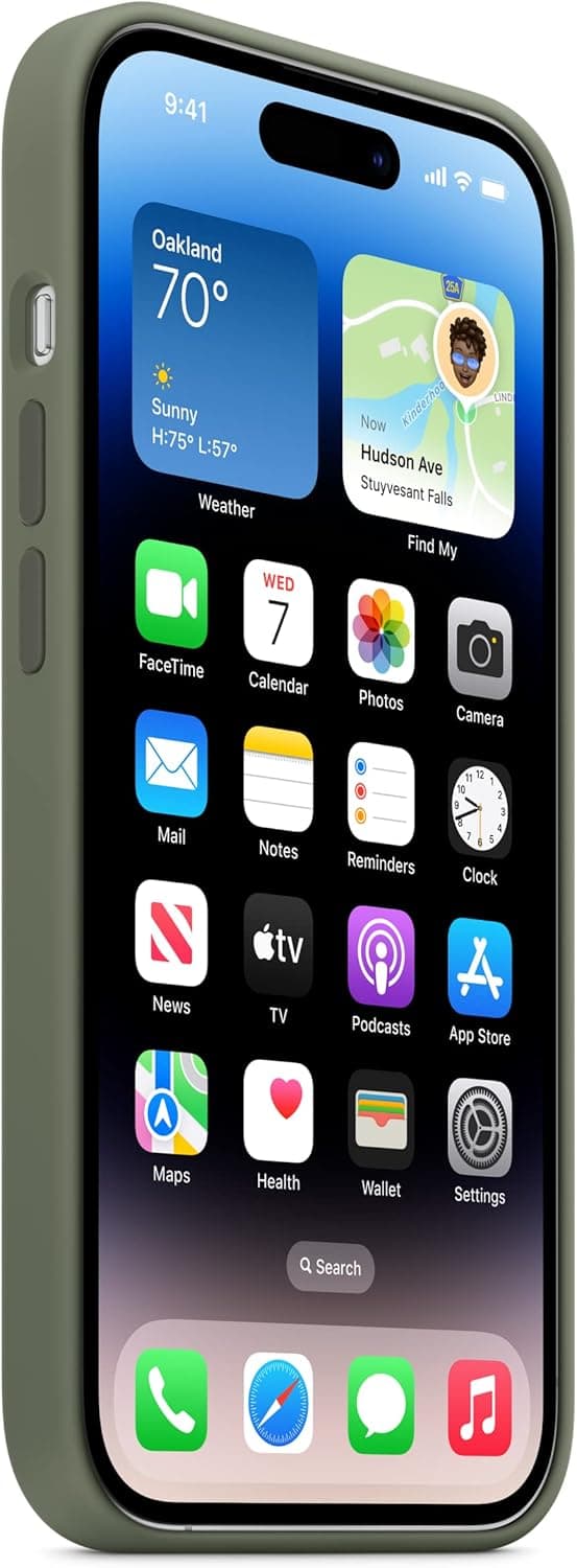 iPhone 14 Pro Silikonfodral med MagSafe - Oliv
