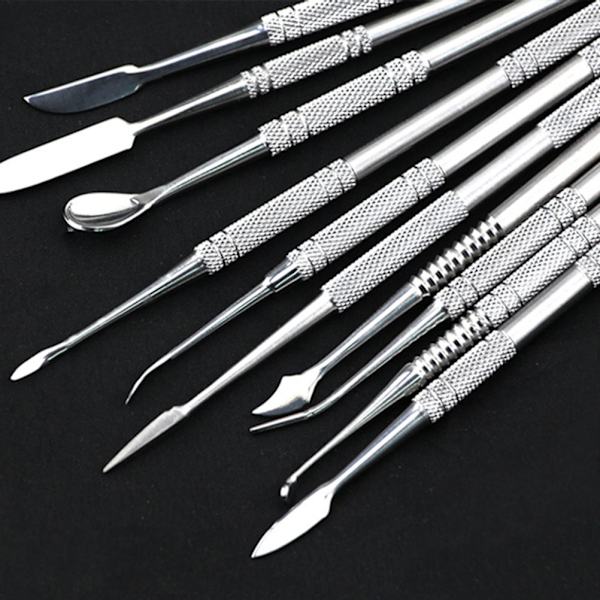 10 st rostfria vaxskärare spatelplocka set lera keramik skulpturverktyg