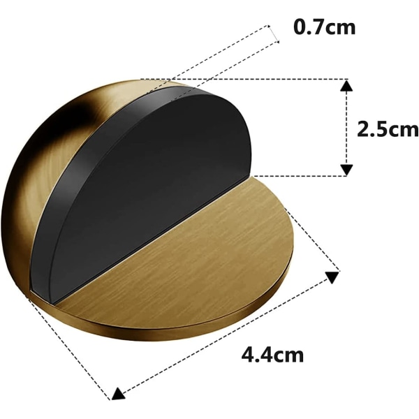 Dørstoppere, [sett med 4] Dørstoppere og stoppere i rustfritt stål A