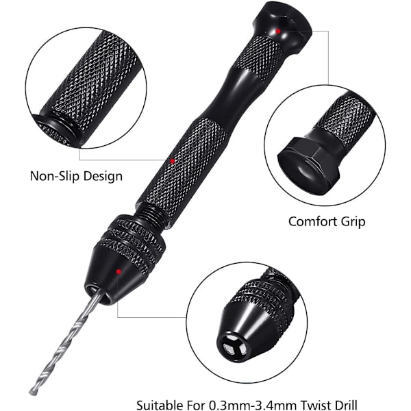 26-osainen käsikäyttöinen pora - Gochange Mini Precision Hand Drill alumiinista