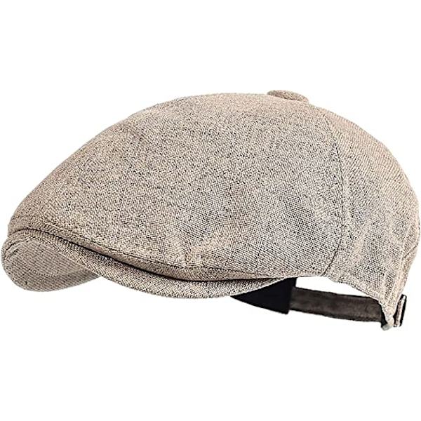 Miesten litteät lippikset, naisten vintage-baretti puuvillahattu, Peaky Newsboy