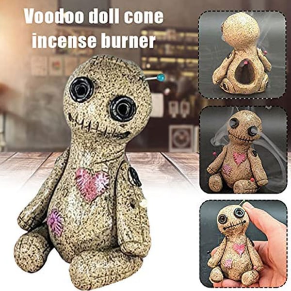Voodoo Doll Rökelsebrännare Resin Rökelsehållare Hem Ornament