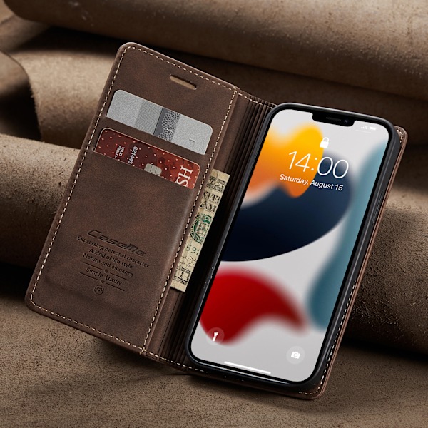 Passer for iPhone 16 Pro Max skinnetui, mobiltelefonbeskyttelse (Kaffe)