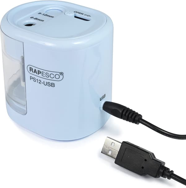 USB Elektrisk Blyertspenna Vässare, Blå