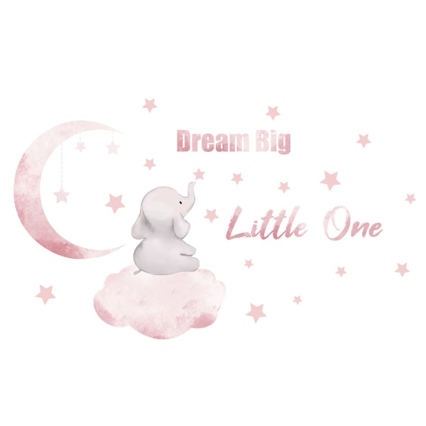 Elephant Wall Sticker Baby Room Wall Sticker Quotes Moon Gray St