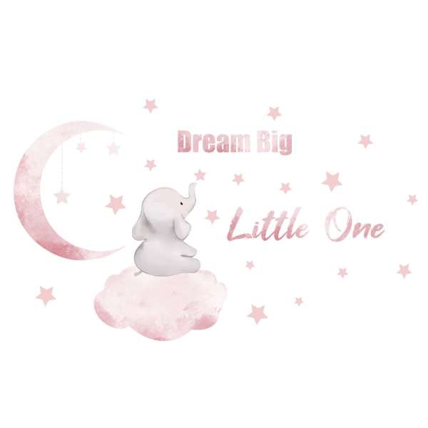 Elephant Wall Sticker Baby Room Wall Sticker Quotes Moon Grey St