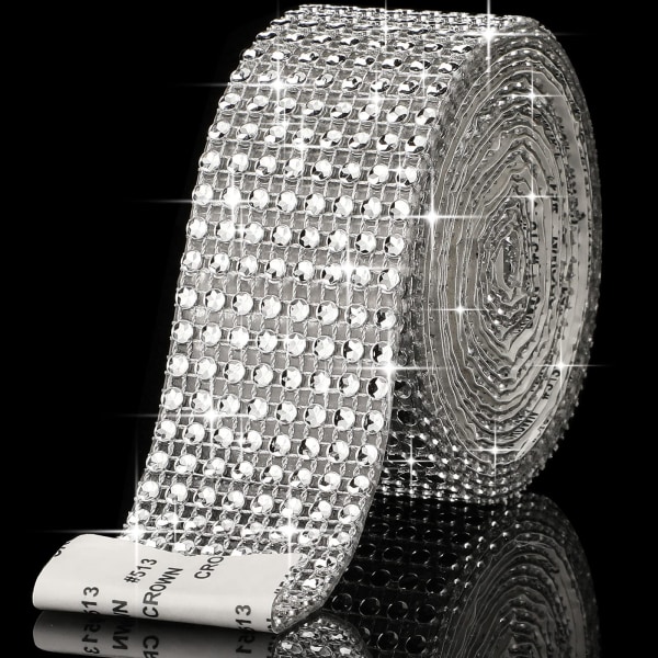 Storlek 10 självhäftande kristall strass diamantband klistermärke,